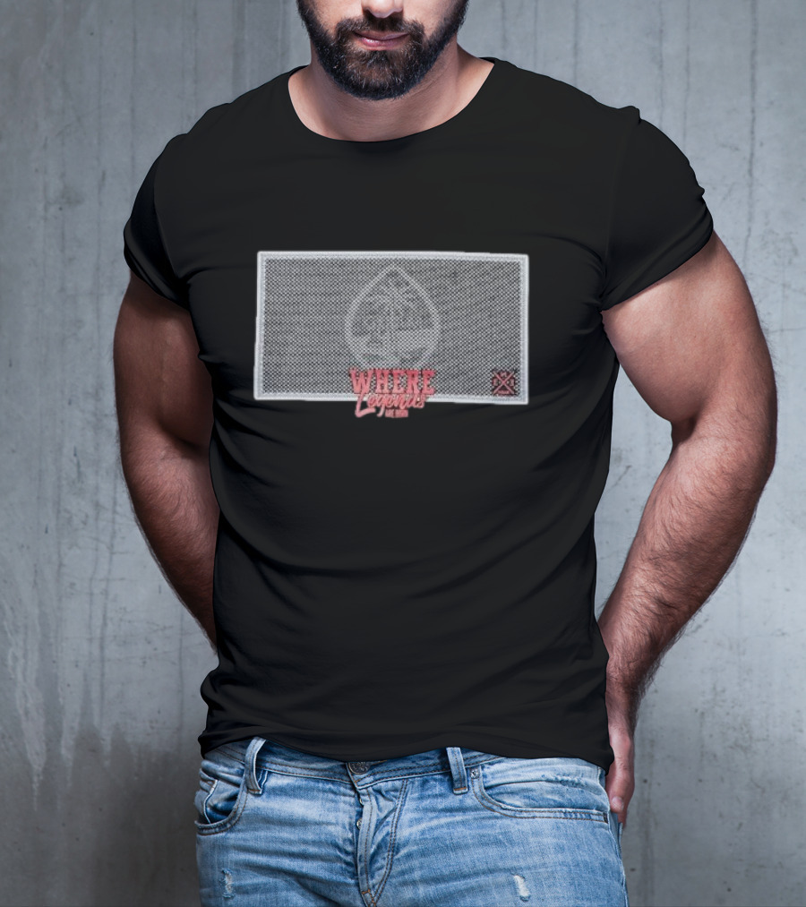 WHERE LEGENDS ARE BORN BLK DIAMOND SHIELD RED TEXT ICONIC T-Shirt