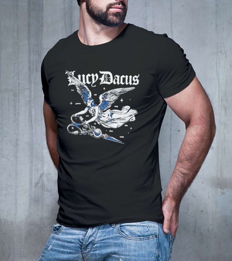 Lucy Dacus Angel Wings Holding Scissors T-Shirt