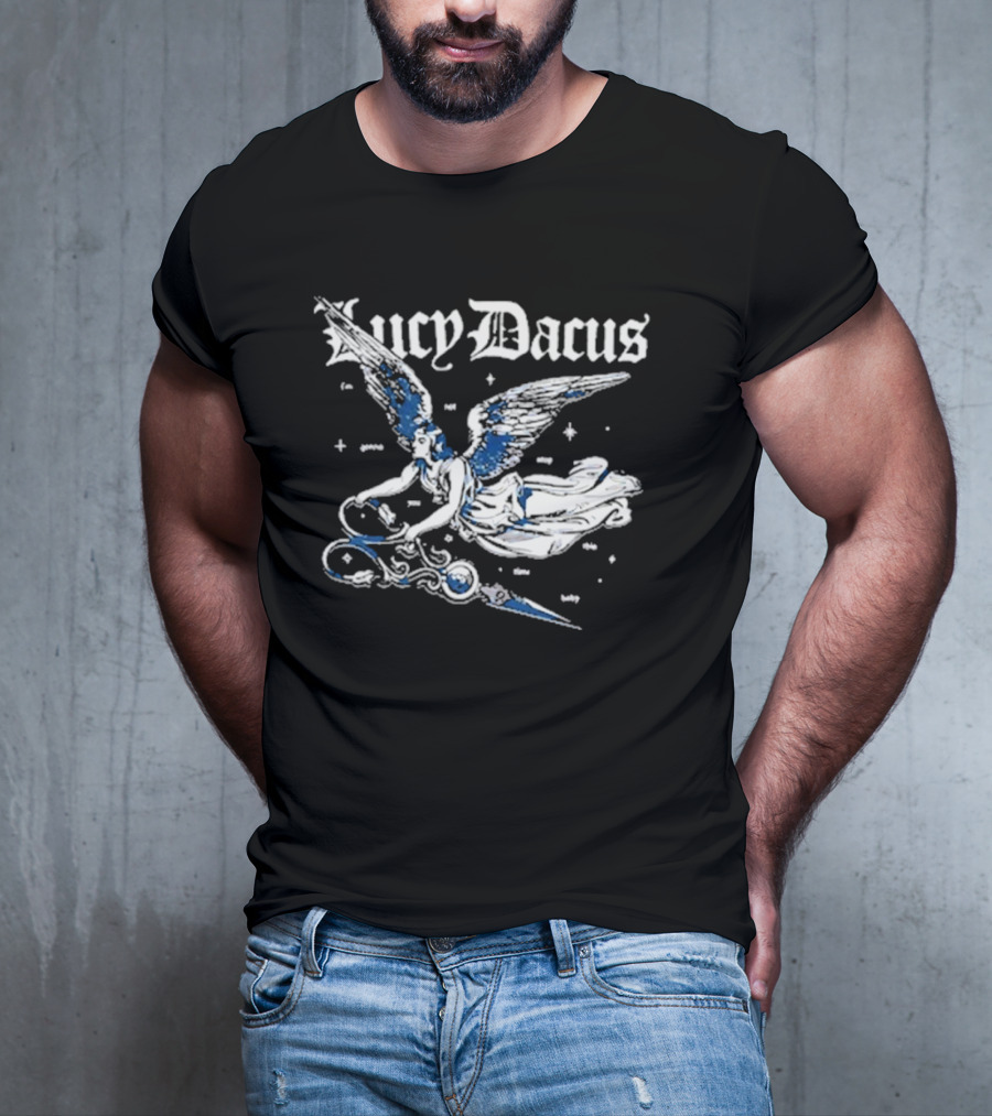Lucy Dacus Angel Wings Holding Scissors T-Shirt