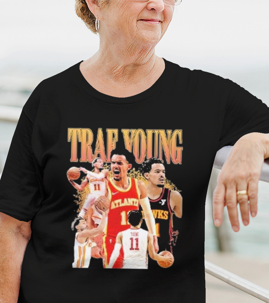 Trae Young Atlanta Hawks Basketball Collage T-Shirt