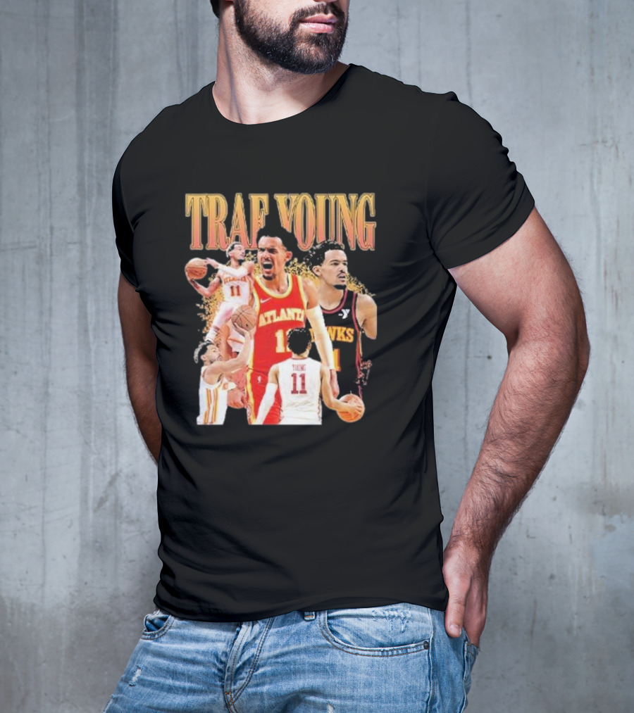 Trae Young Atlanta Hawks Basketball Collage T-Shirt