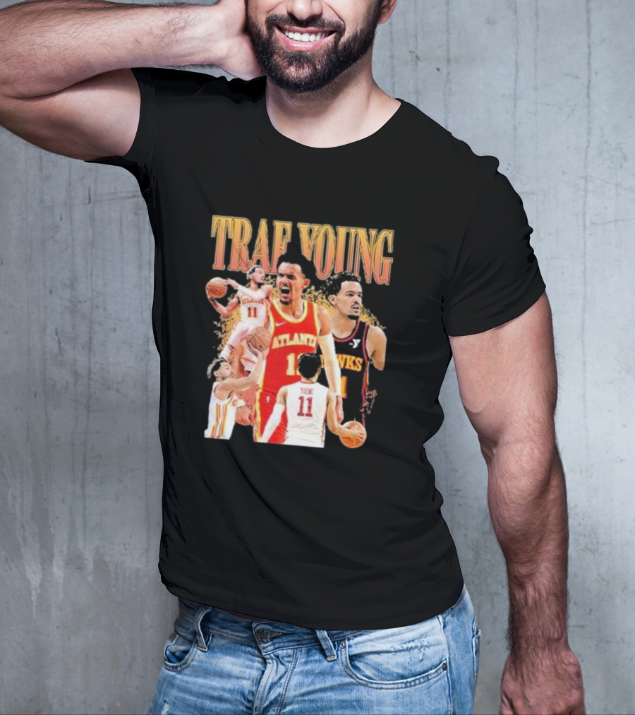 Trae Young Atlanta Hawks Basketball Collage T-Shirt