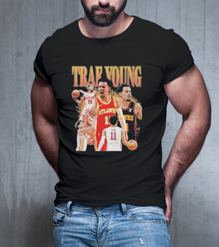 Trae Young Atlanta Hawks Basketball Collage T-Shirt