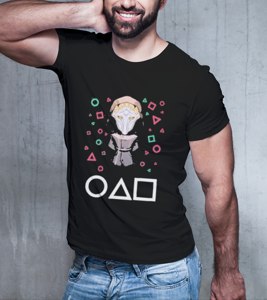 Viktor Arcane Squid Game Front Man Mask Symbols T-Shirt
