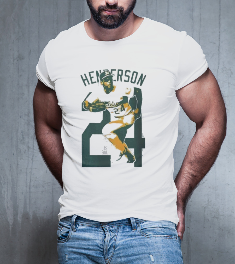 Athletics Forever Rickey Henderson 24 Thank You For Memories T-Shirt