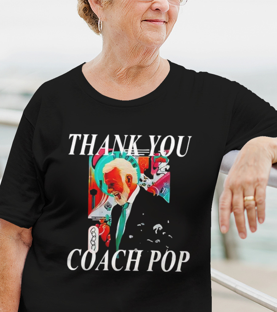 Thank You Coach Pop San Antonio Spurs Gregg Popovich Celebration T-Shirt