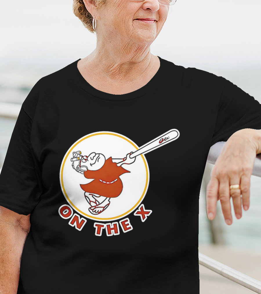San Diego Padres Swinging Friar Mascot On The X T-Shirt