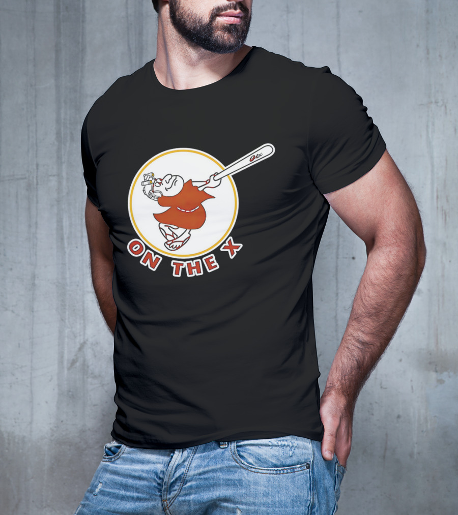 San Diego Padres Swinging Friar Mascot On The X T-Shirt