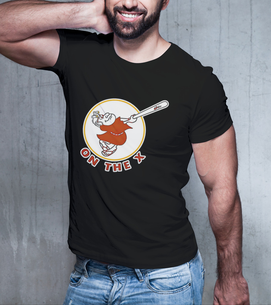 San Diego Padres Swinging Friar Mascot On The X T-Shirt