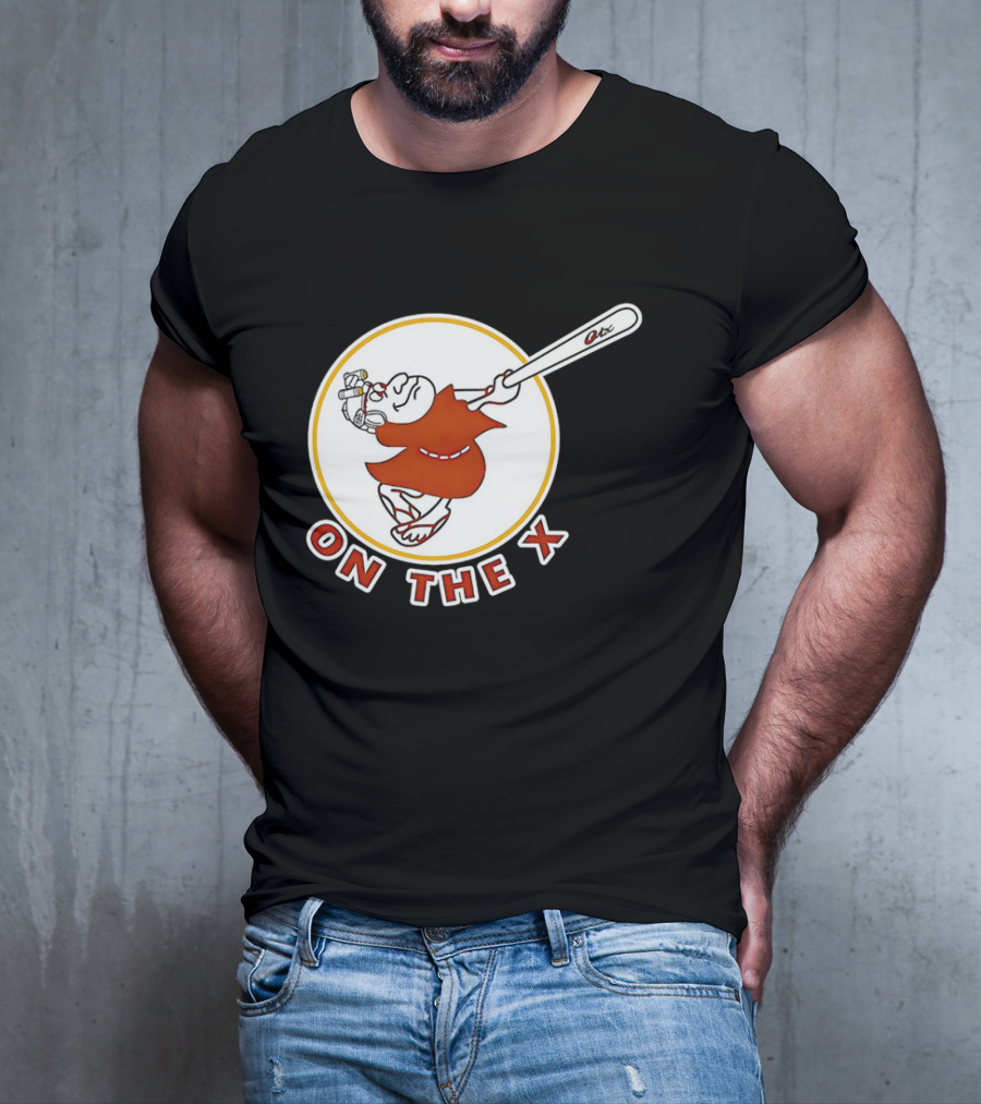 San Diego Padres Swinging Friar Mascot On The X T-Shirt