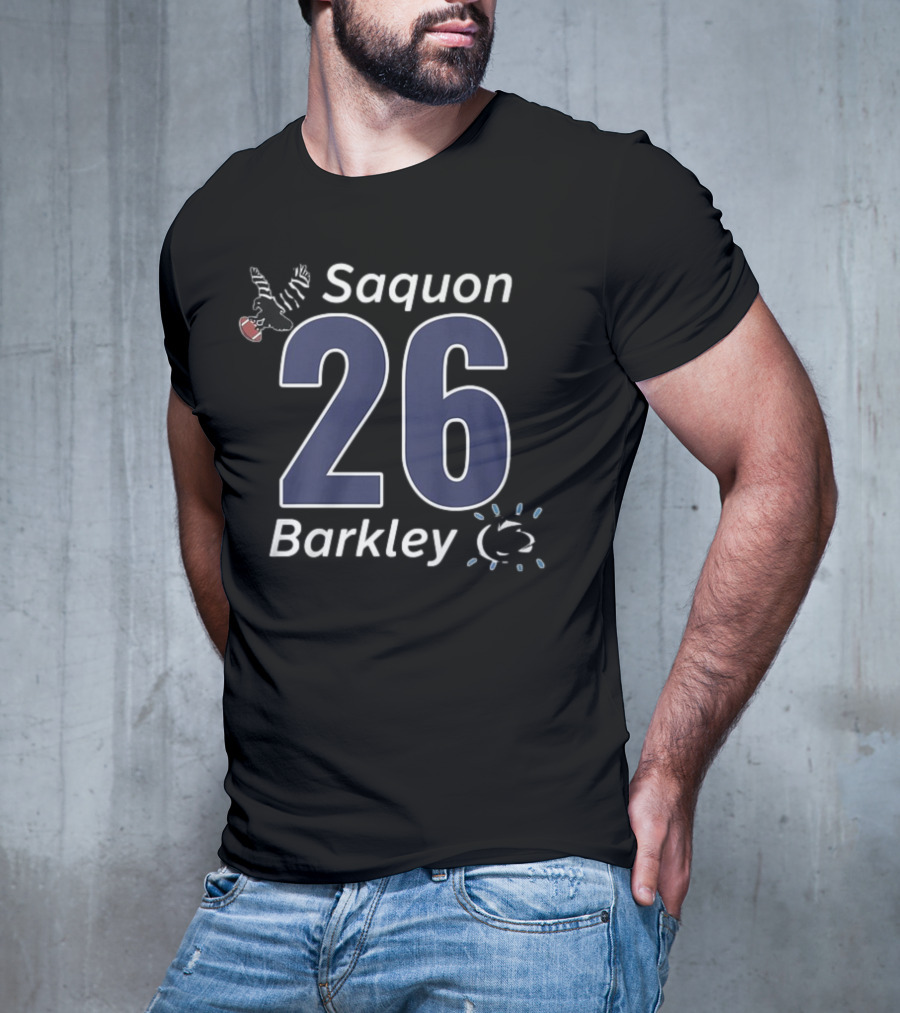 Saquon Barkley 26 Eagle Pen Stat Football Theme T-Shirt