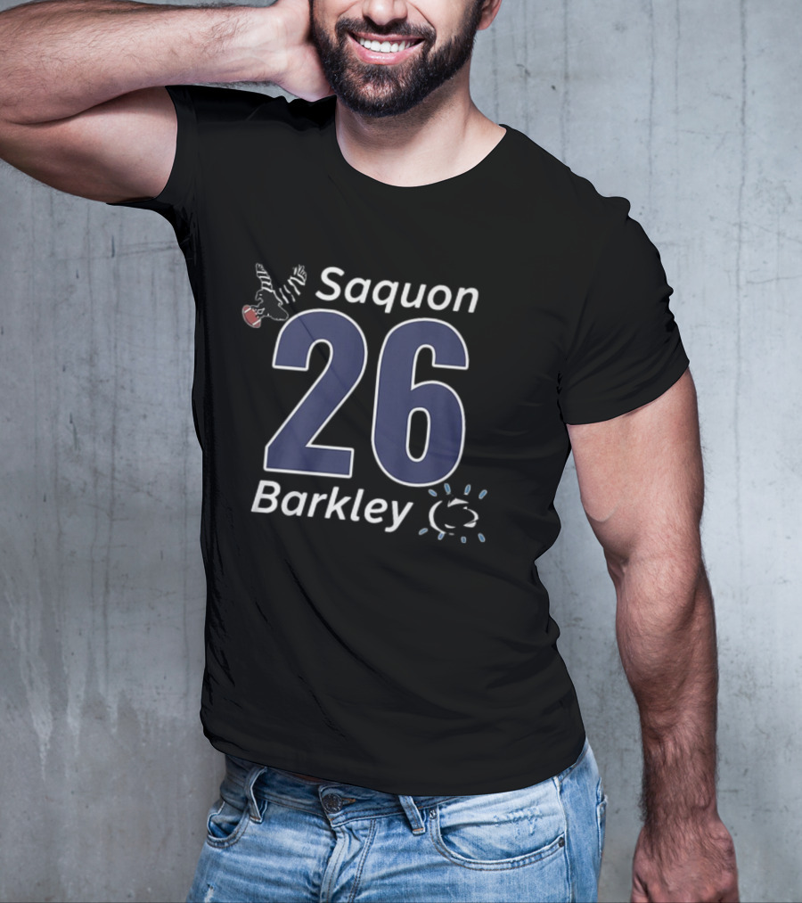 Saquon Barkley 26 Eagle Pen Stat Football Theme T-Shirt