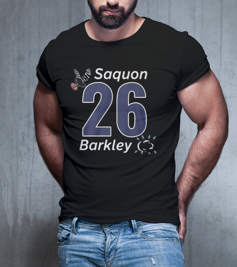 Saquon Barkley 26 Eagle Pen Stat Football Theme T-Shirt