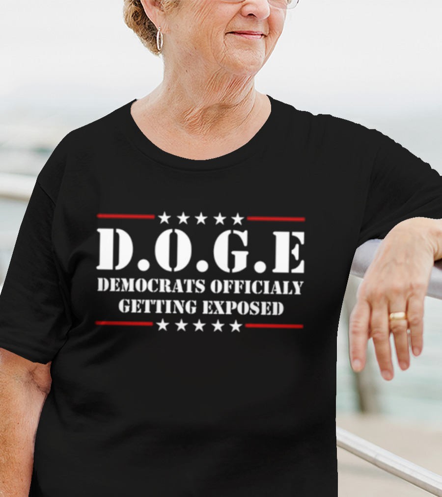 D.O.G.E Democrats Officially Getting Exposed Stars And Stripes T-Shirt