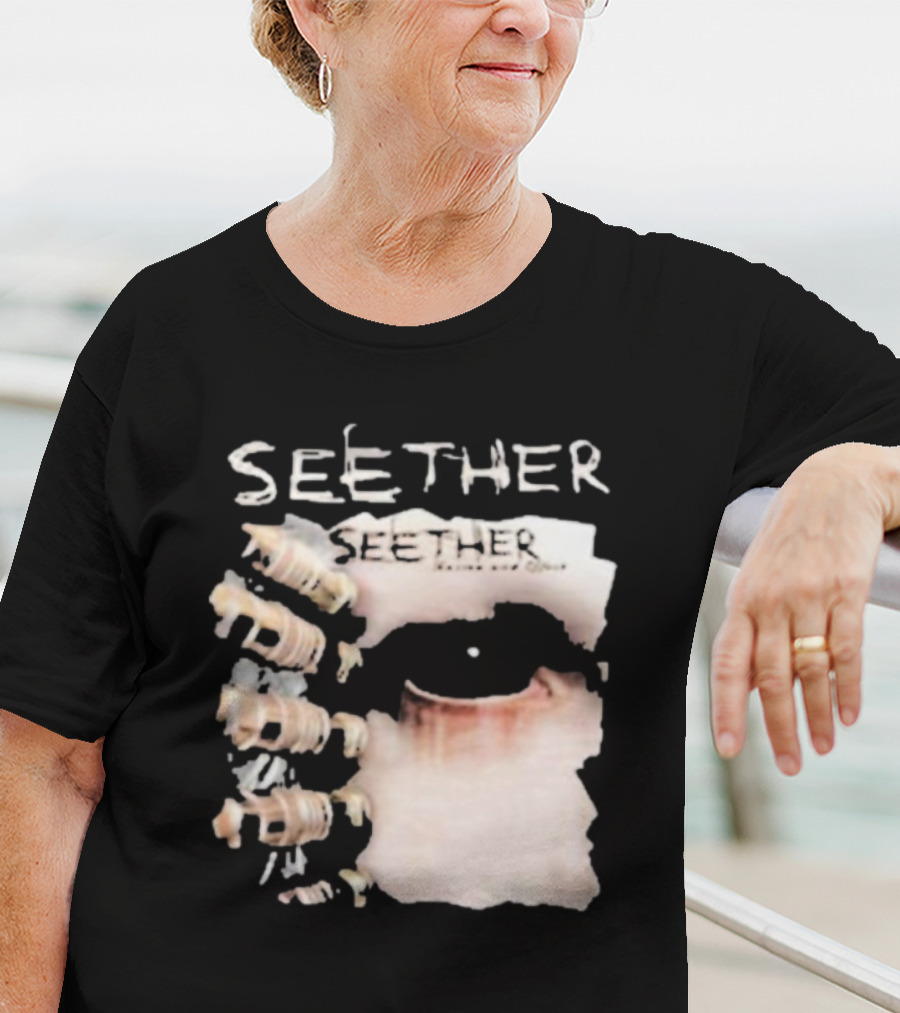 Seether Karma And Effect Eye Skeleton Couple Image T-Shirt