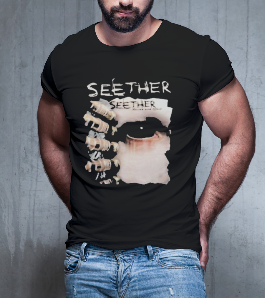 Seether Karma And Effect Eye Skeleton Couple Image T-Shirt