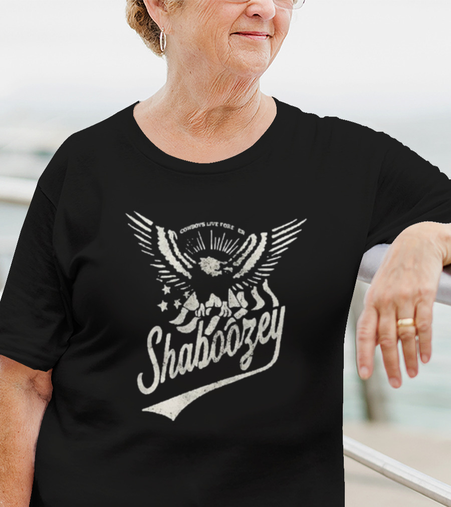 Shaboozey Cowboys Live Forever Boozey Eagle Starry Wings T-Shirt