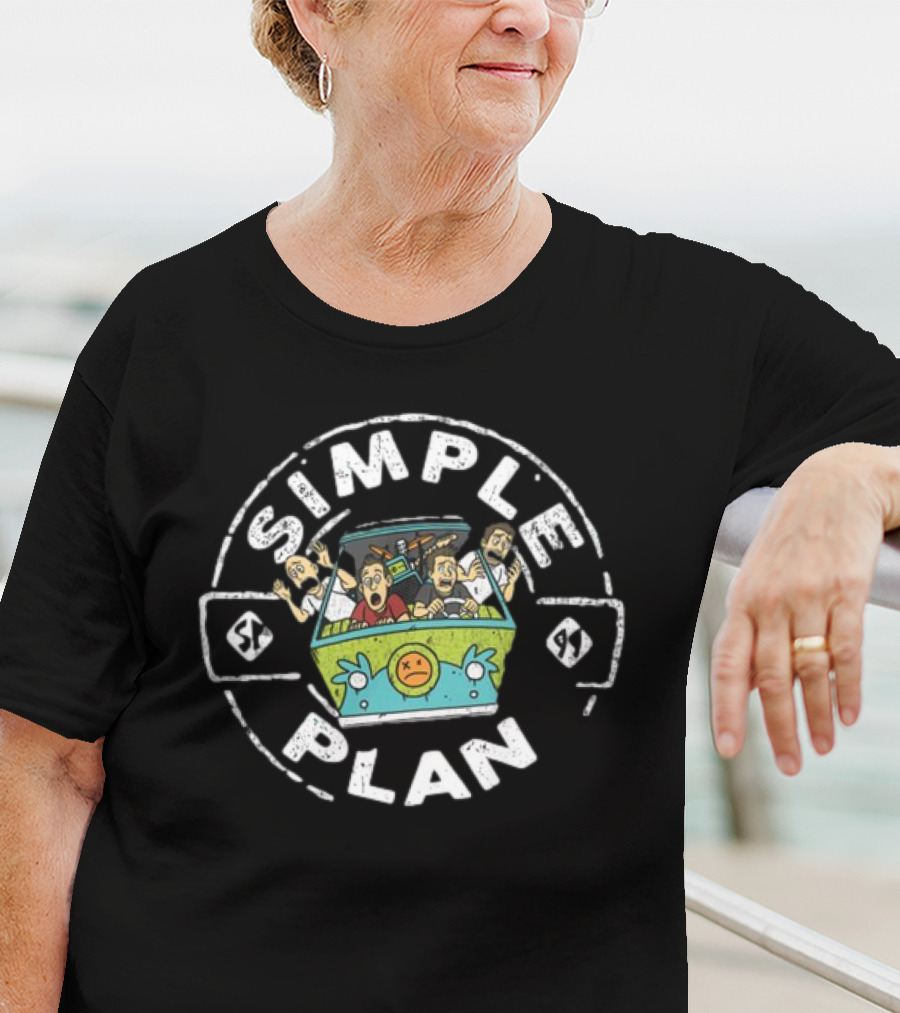 Simple Plan Cartoon Car Chaos Adventure T-Shirt