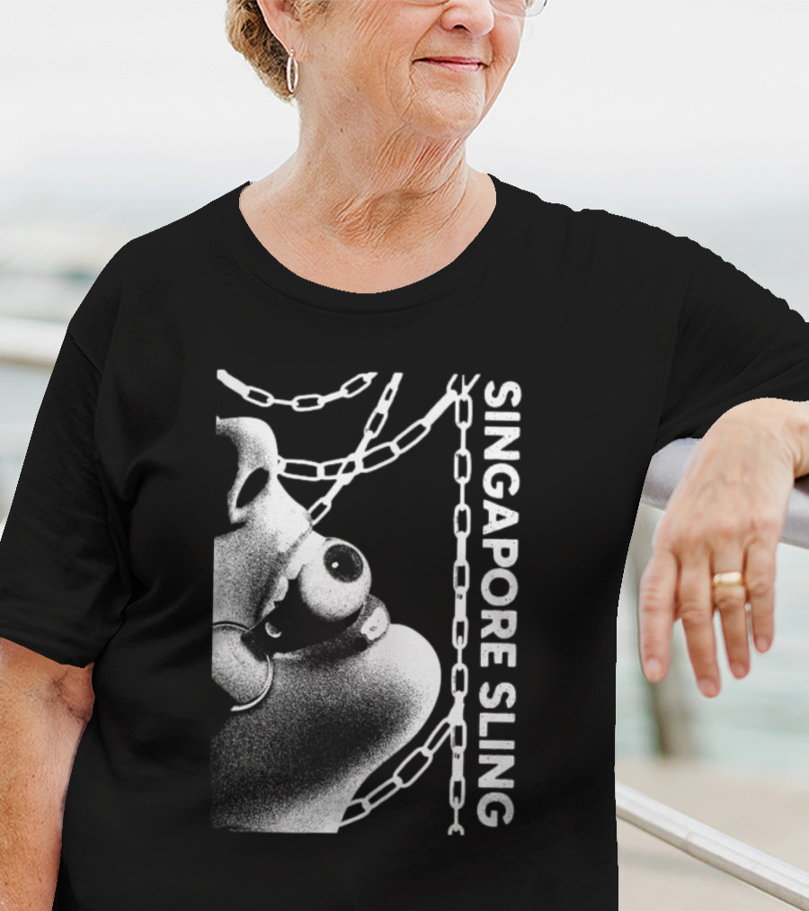 SINGAPORE SLING Mask Chains Artwork T-Shirt