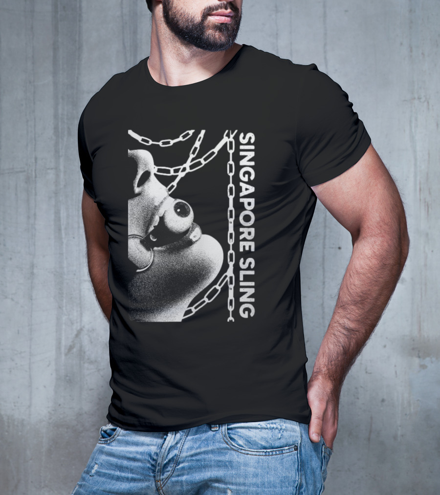 SINGAPORE SLING Mask Chains Artwork T-Shirt