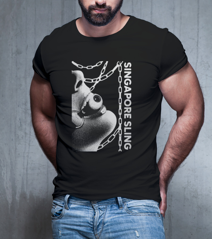 SINGAPORE SLING Mask Chains Artwork T-Shirt