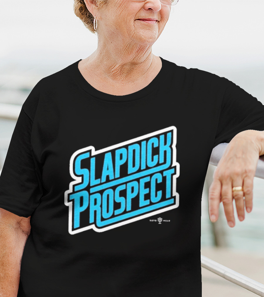 Slapdick Prospect Blue Bold Text T-Shirt