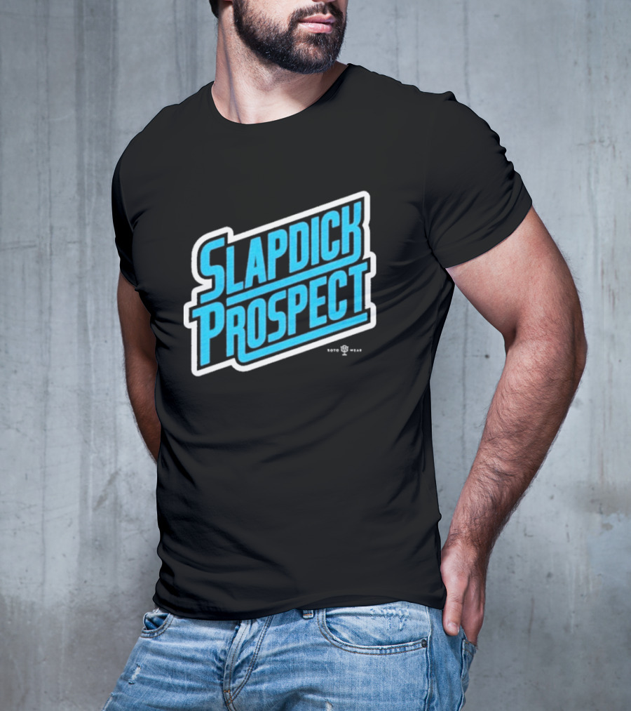 Slapdick Prospect Blue Bold Text T-Shirt