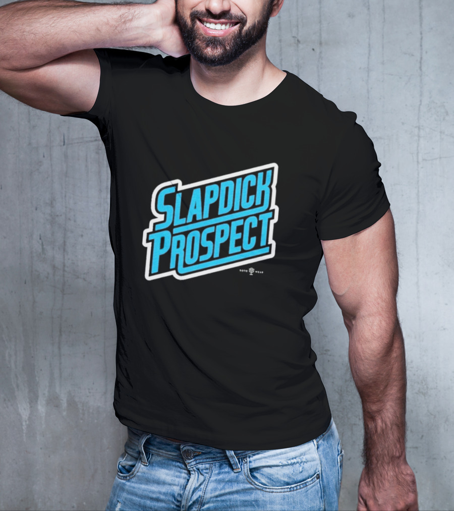 Slapdick Prospect Blue Bold Text T-Shirt