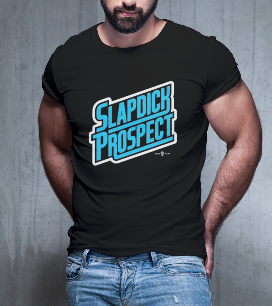 Slapdick Prospect Blue Bold Text T-Shirt