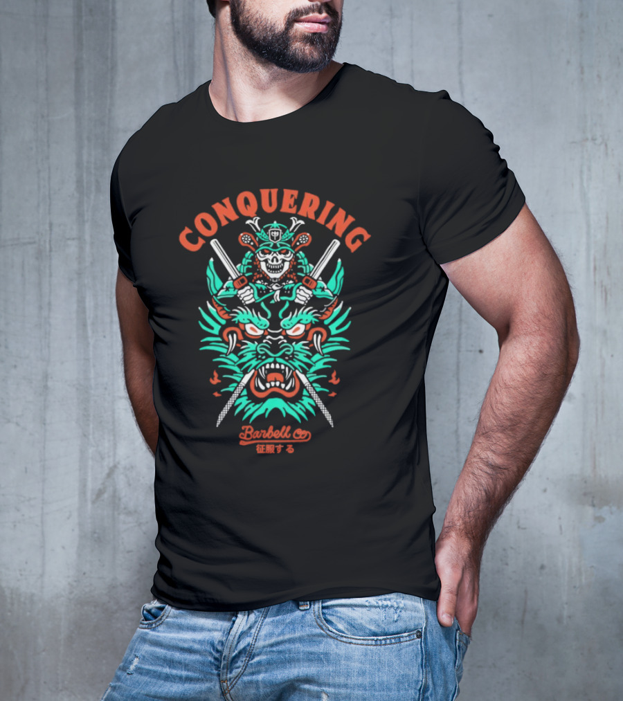 Conquering Barbell Co Mighty Dragon Warrior T-Shirt