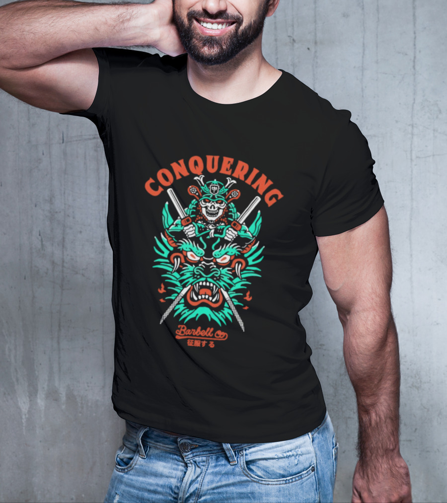 Conquering Barbell Co Mighty Dragon Warrior T-Shirt