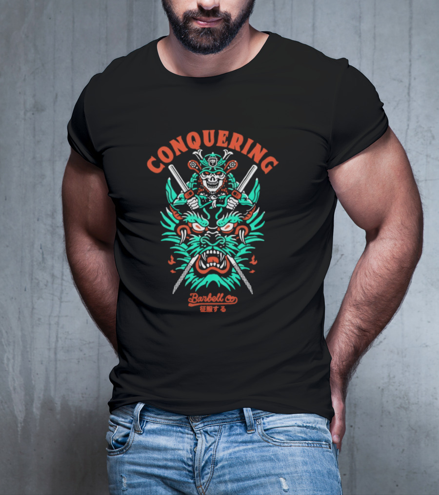 Conquering Barbell Co Mighty Dragon Warrior T-Shirt