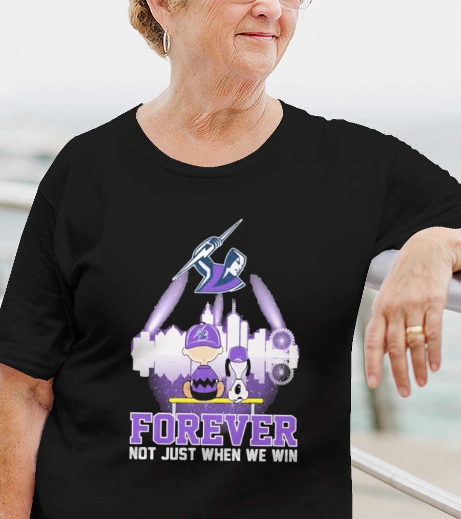Snoopy Charlie Brown Melbourne Storm Forever Not Just When We Win Peanuts Skyline T-Shirt