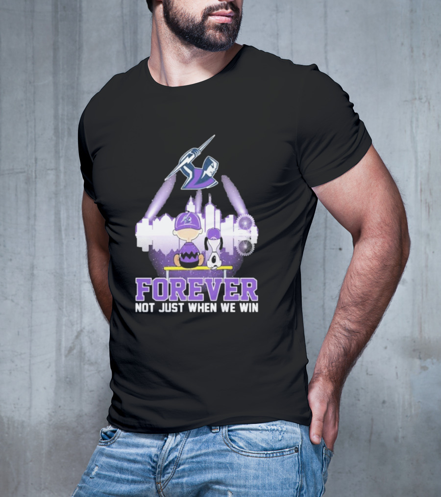 Snoopy Charlie Brown Melbourne Storm Forever Not Just When We Win Peanuts Skyline T-Shirt