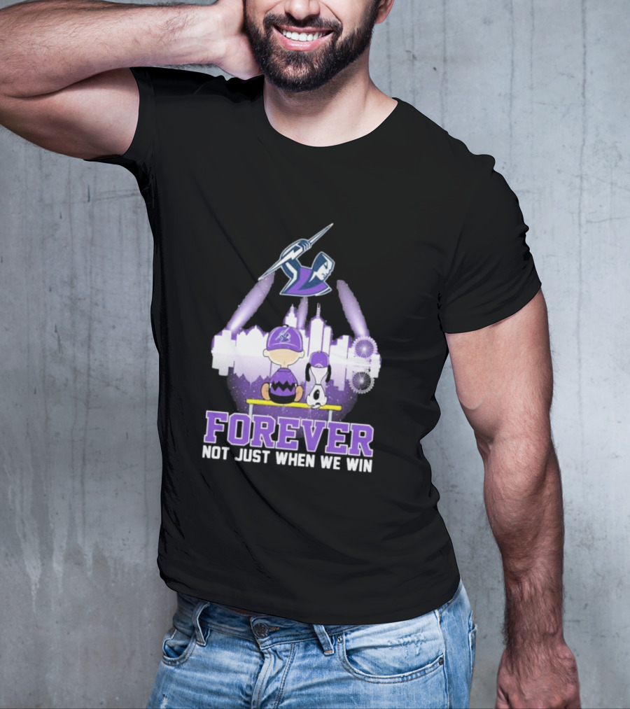 Snoopy Charlie Brown Melbourne Storm Forever Not Just When We Win Peanuts Skyline T-Shirt