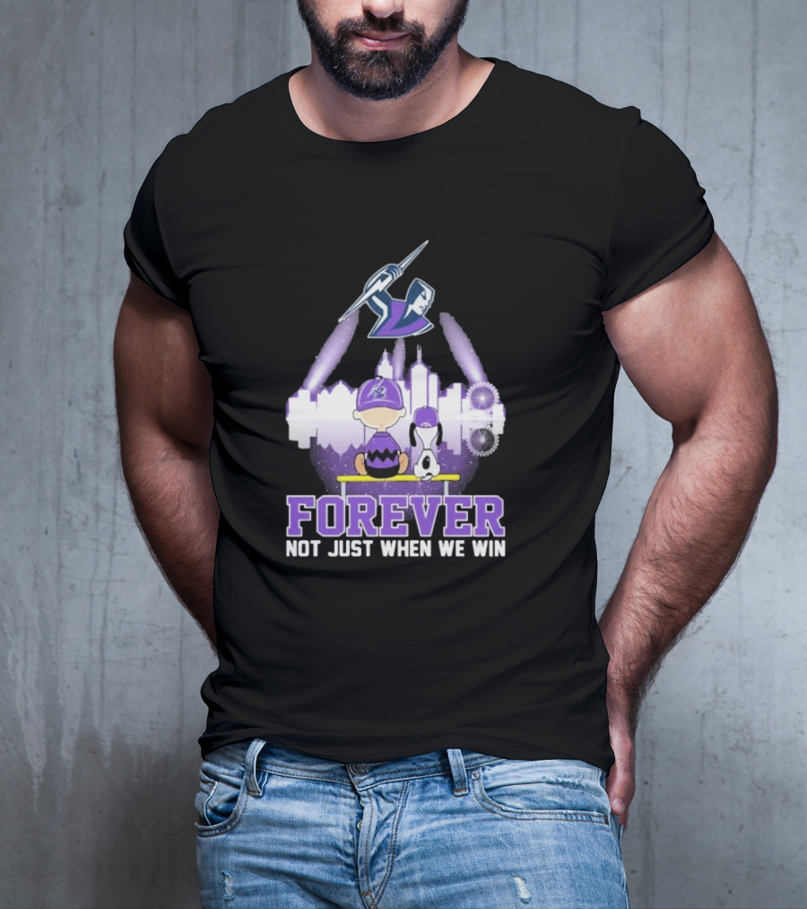 Snoopy Charlie Brown Melbourne Storm Forever Not Just When We Win Peanuts Skyline T-Shirt