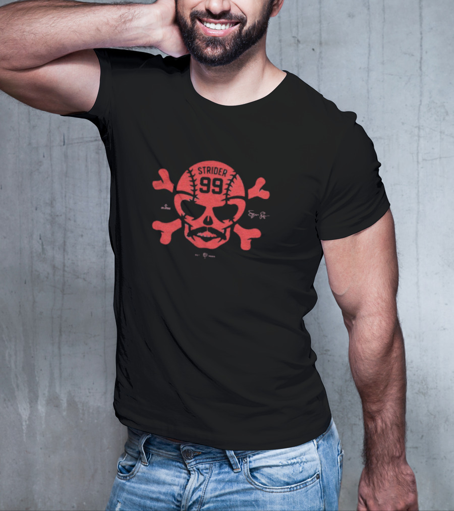 Spencer Strider 99 Skull Crossbones Atlanta Braves T-Shirt