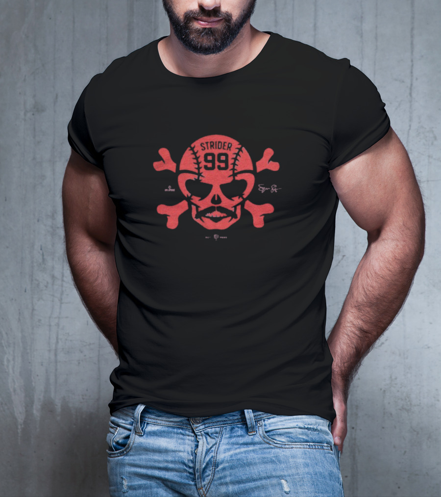 Spencer Strider 99 Skull Crossbones Atlanta Braves T-Shirt