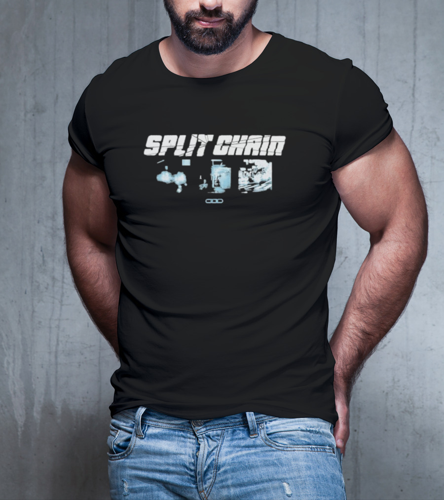 Split Chain Motionblur Exploring Futuristic Machinery And Abstract Dynamics T-Shirt
