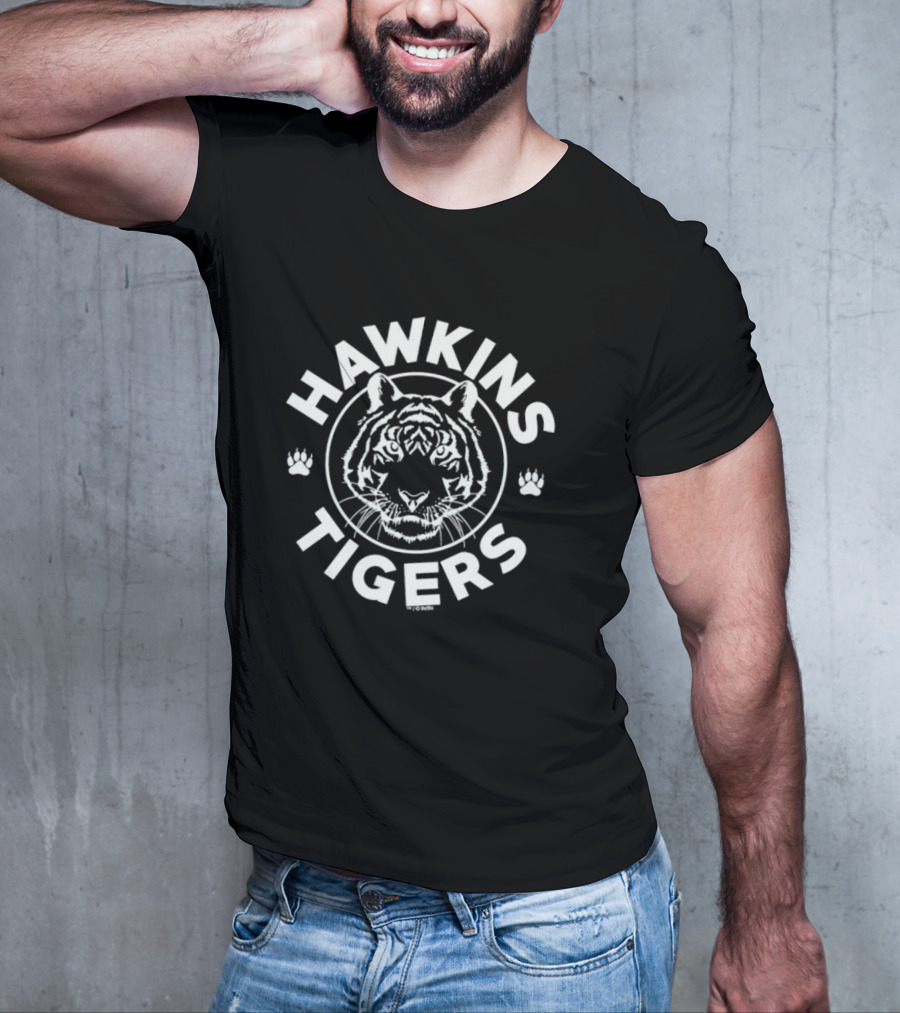 Hawkins Tigers Stranger Things Tiger Head Emblem T-Shirt