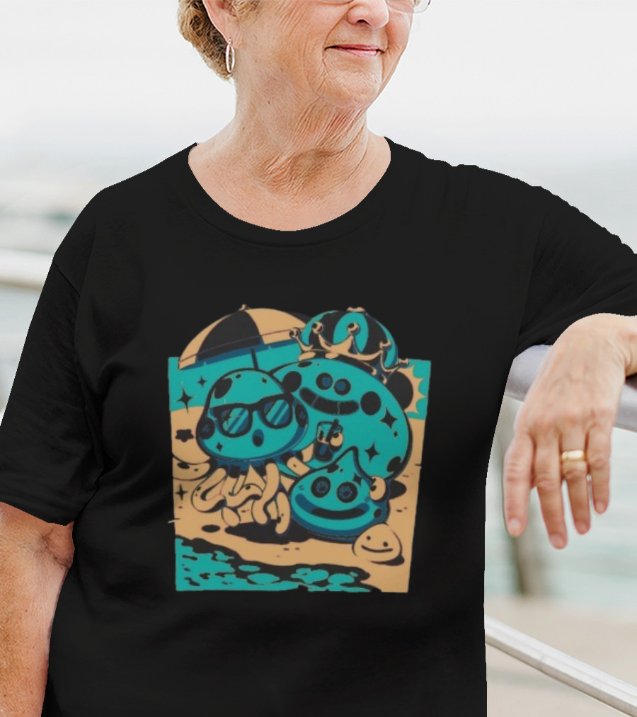 Summer Quest Beach Mushrooms Party Fun T-Shirt