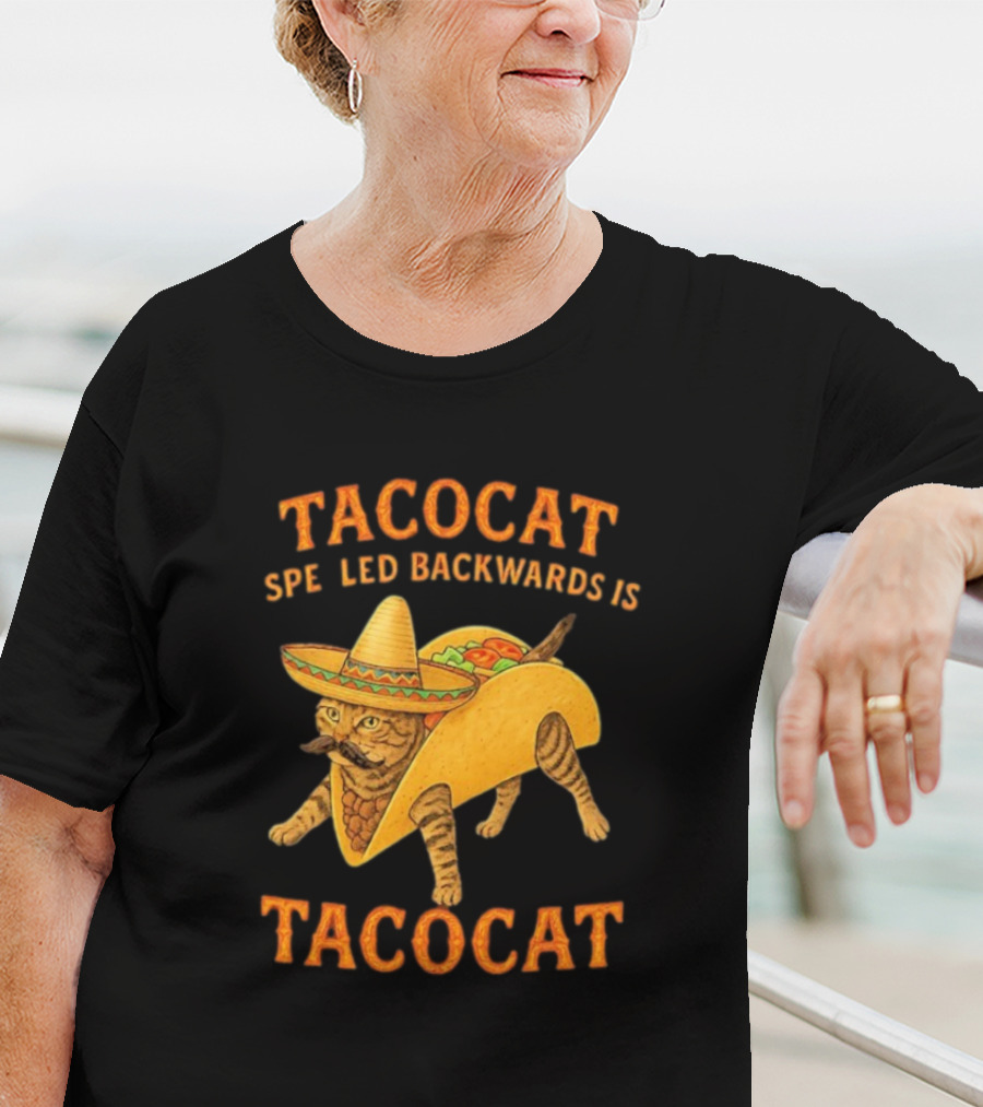 Taco Cat Sombrero Palindrome Humor T-Shirt