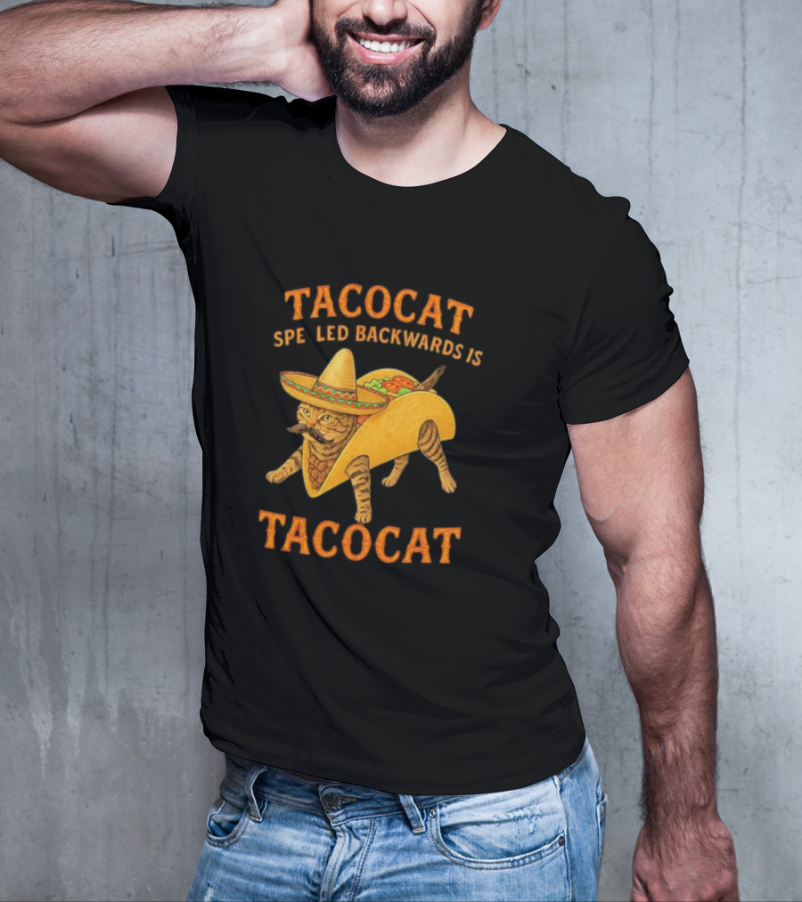 Taco Cat Sombrero Palindrome Humor T-Shirt