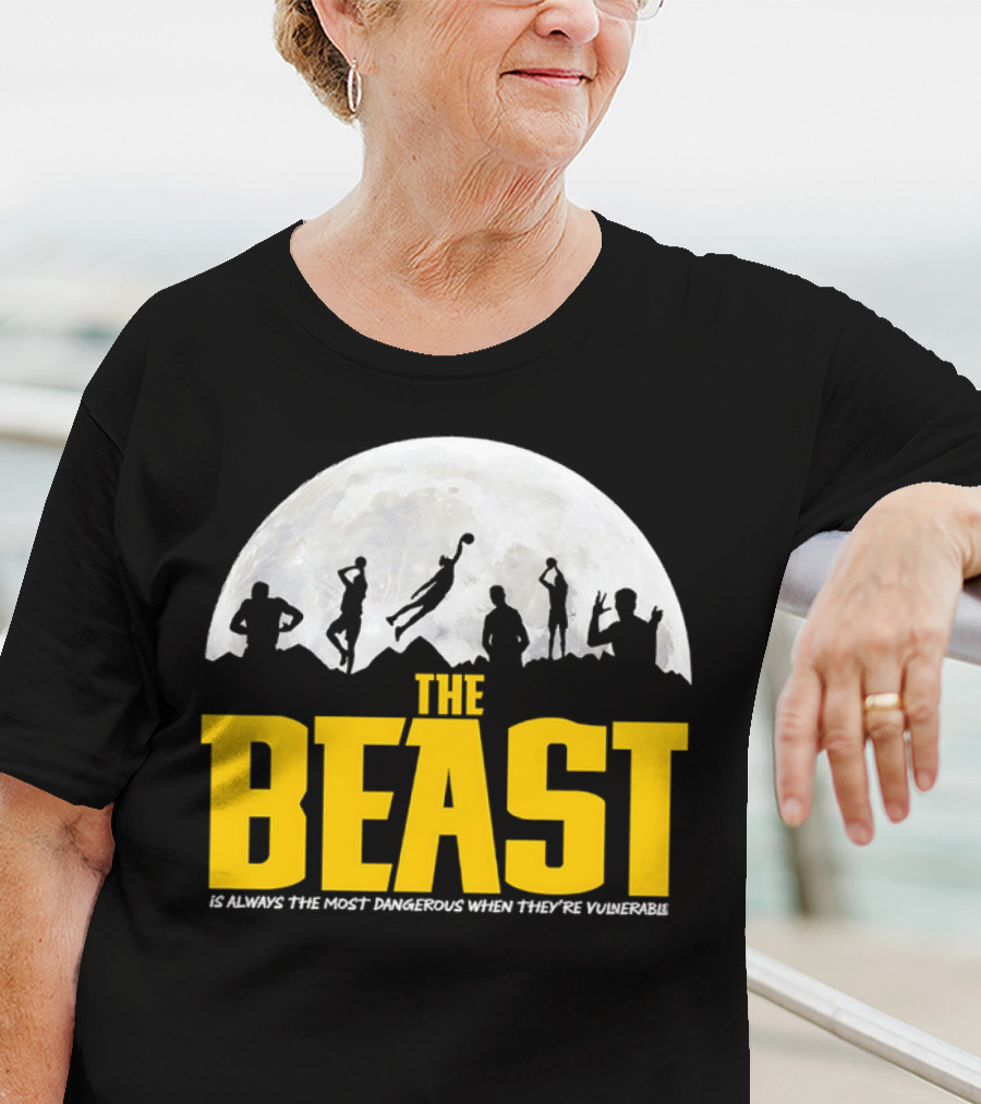 The Beast Is Always The Most Dangerous When They're Vulnerable Silhouettes Moon Scene T-Shirt