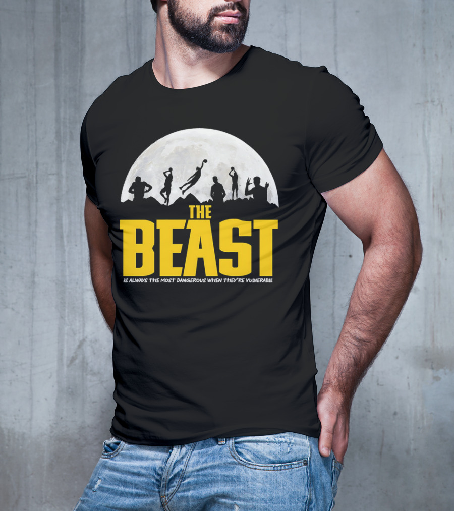 The Beast Is Always The Most Dangerous When They're Vulnerable Silhouettes Moon Scene T-Shirt