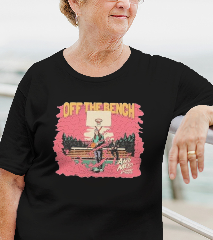 Off The Bench AMD Melo Chubby & Wallets Album Basketball Court Scene T-Shirt