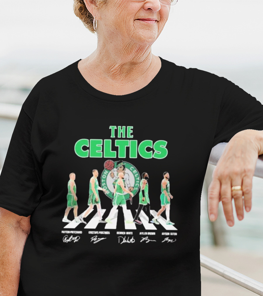 Boston Celtics Abbey Road Player Signatures T-Shirt
