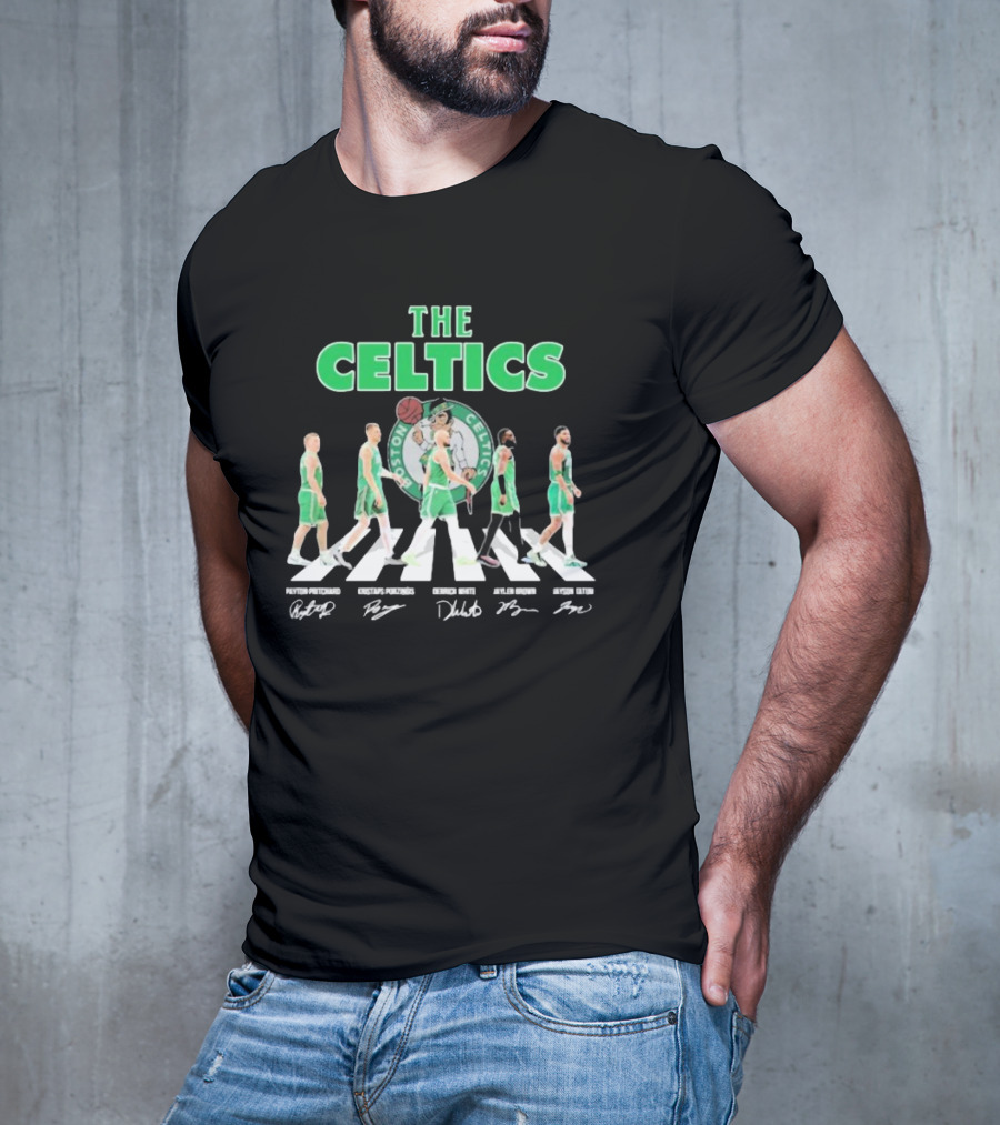Boston Celtics Abbey Road Player Signatures T-Shirt