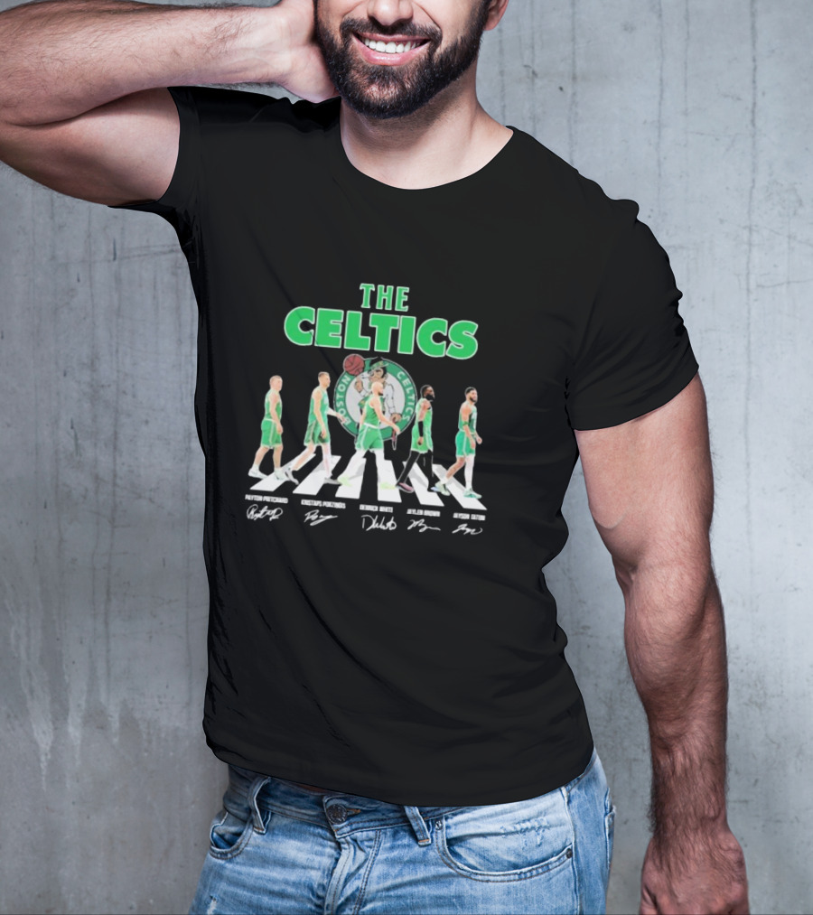 Boston Celtics Abbey Road Player Signatures T-Shirt