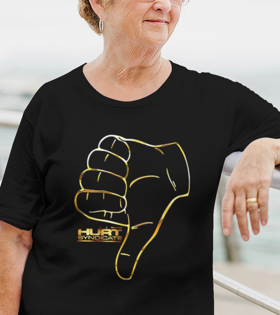 Hurt Syndicate Gold Thumbs Down T-Shirt